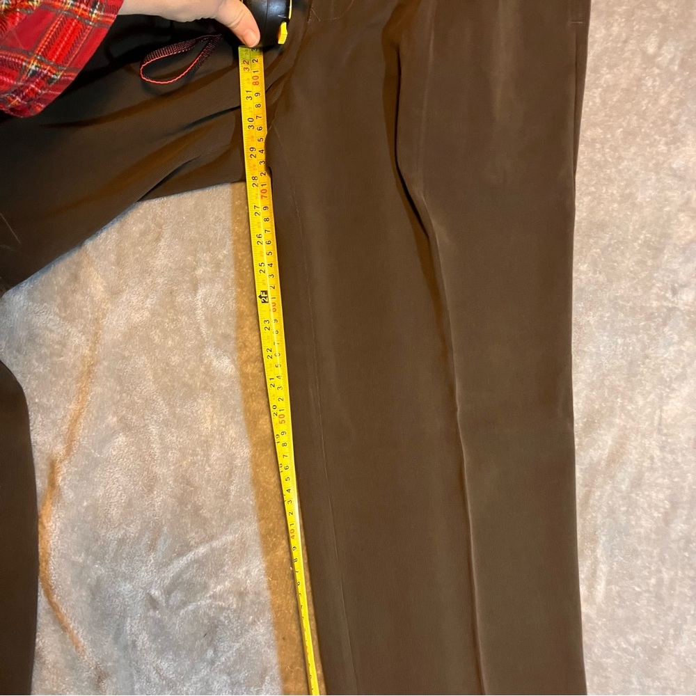 NWT Tommy Bahama‎ Silk Bronson Dress Pants 33x41 Trousers Dark Pebble Pleated - Picture 6 of 9